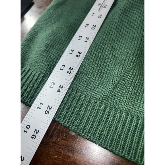 Koitmy Women's Green Contrast Sleeve Knitted Pullover Sweater Size Medium New - Picture 7 of 8